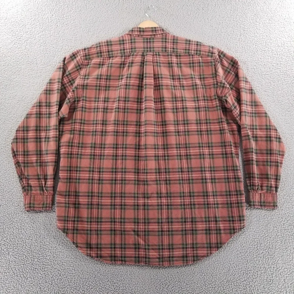 Polo Ralph Lauren Shirt Mens 2XLT Brown Plaid Button Down Casual Dress Oxford